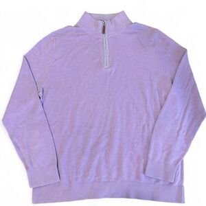Tommy Bahama purple quarter‎ zip sweater